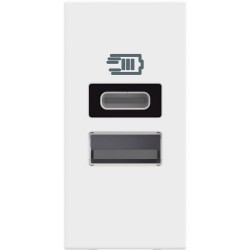 CL Prizë USB 2X3A Tipi A dhe C 1M Bardhe