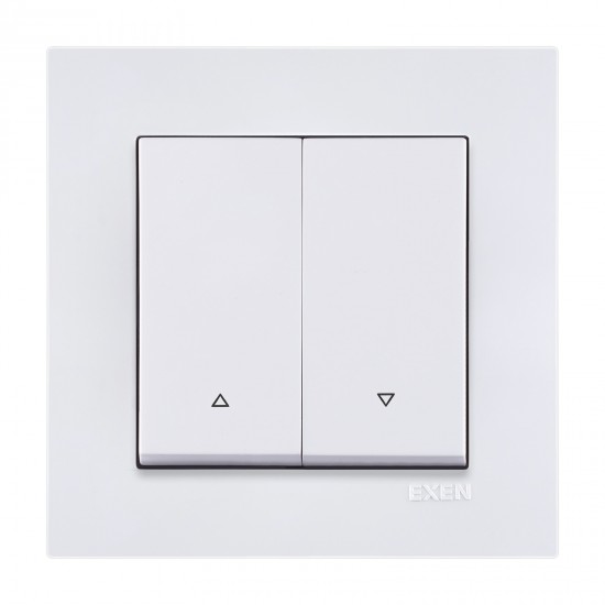 Roletave KARELL WHITE Mechanism+Cover | Shutter (Jalousie) Control Switch-Exen