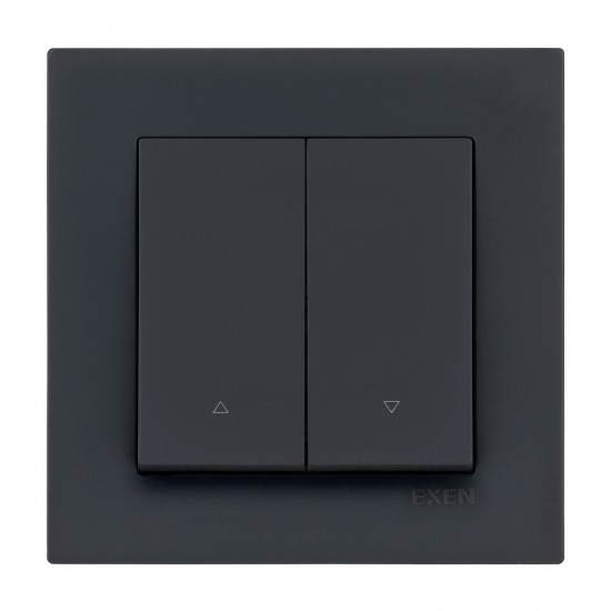 800.353.019 METALLIC BLACK Mechanism+Cover | Shutter (Jalousie) Control Switch