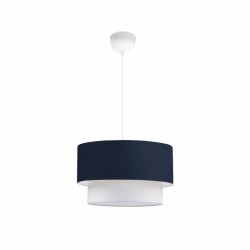 LT02-07 LAMBARIO-NAVY BLUE-FABRIC HEAD/INNER SURFACE PVC-1XE27-MAX40W-PENDANT LUMINAIRE 